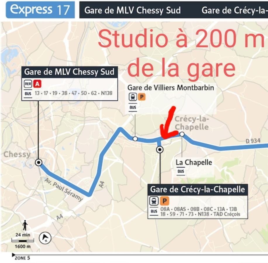 Appartement Studio O Fil De L'O A 12 Kilometres De Disneyland Paris Crecy-la-Chapelle Eksteriør bilde